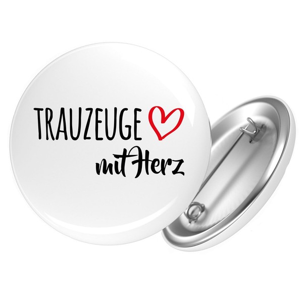 Huuraa Badge Best Man with Heart Gift Pin Size 59