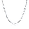 Dacc & Aya Sterling Silver Diamond-Cut Figaro Chain for Men