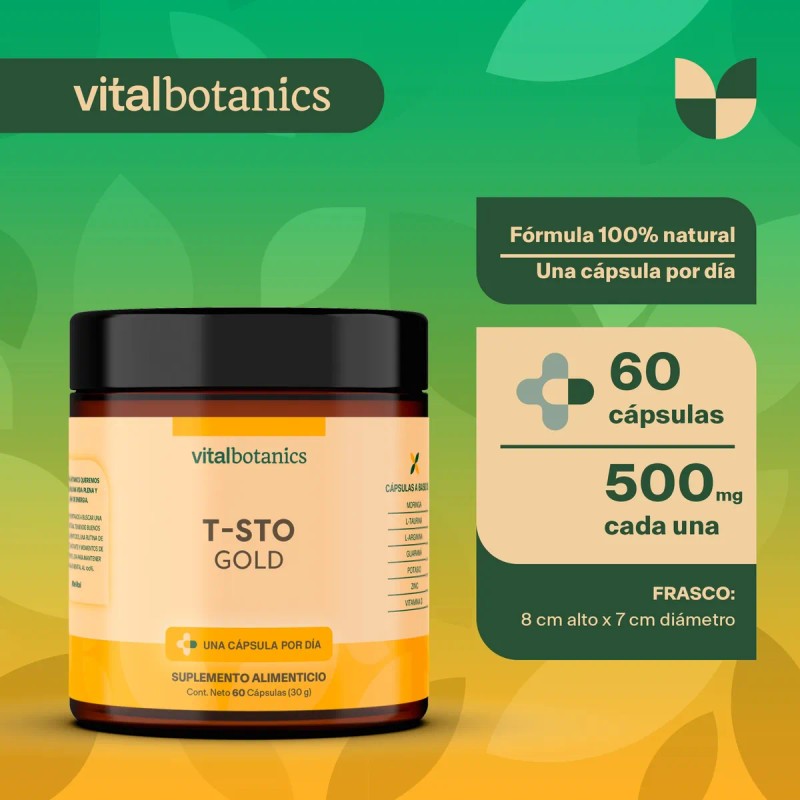 Testo Gold Con 60 Capsulas. Suplemento Alimenticio- Multivit No