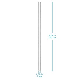 stonylab 8 Pack Glass Stirring Rods, Solid Borosilicate Glass Rods Stirrers Sticks with Rounded Ends for Lab Kitchen, 250 mm Length