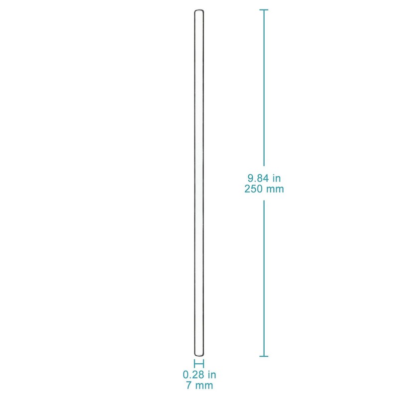 stonylab 8 Pack Glass Stirring Rods, Solid Borosilicate Glass Rods