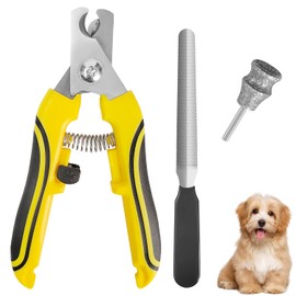 Diamond Dremel Dog Nail Grinder Attachment & Dog & Cat Pets Nail Clippers and Trimmers, Dremel Accessories & Dog Nail Trimmers with Safety Lock to Avoid Over Cutting, Grooming Tool for Pets