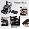 Joligrace Extra Large Makeup Train Case Nail Polish with Drawer