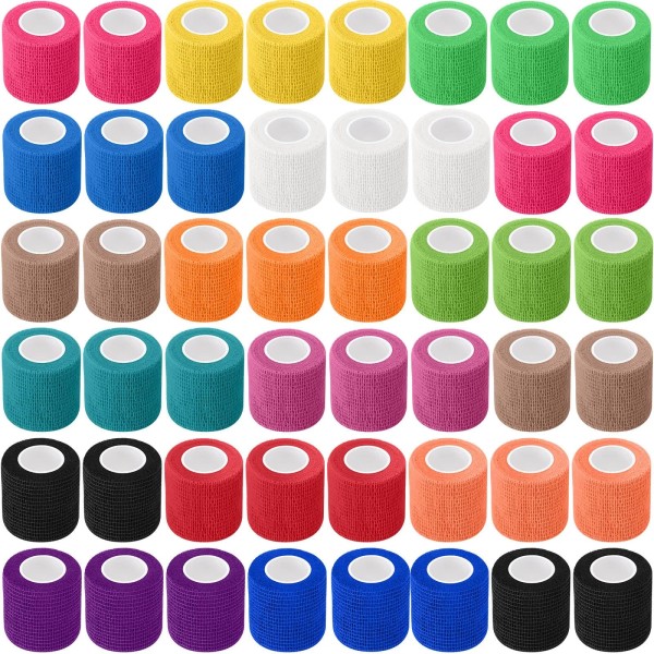 Treela 48 Pack Self Adhesive Wrap Bandage Bulk, Self Adherent