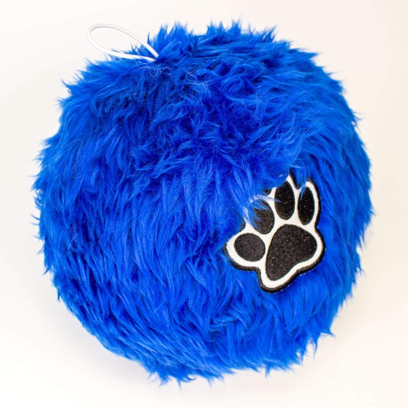 Big Red Egg Large Blue Soft Fluffy Dog Chew Ball