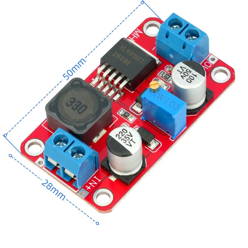 MTDELE 5Pcs Boost Converter XL6019 5A High Power DC-DC Adjustable