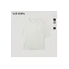쉬즈미스 사틴 텍스처드 라운드넥 블라우스_SWWBLP22070 Satin Textured Round Neck Blouse_SWWBLP22070