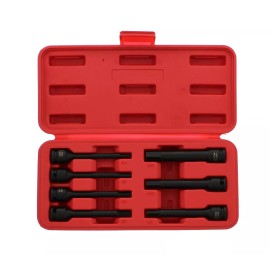 Sunex 3548 3/8" Met 7Pc. Extended Length Impact Hex Driver Set - Metric