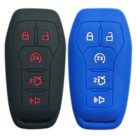 Coolbestda 2 fundas de silicona para llave inteligente de 5 botones para Ford Explorer Edge Mustang F-150 Fusion Lincoln MKZ MKC M3N-A2C31243300
