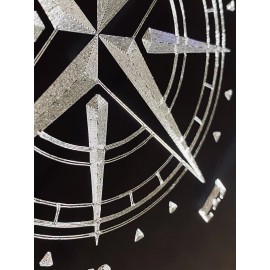 Diamond Etched Products Brilliant ENGRAVED Compass Car Tag Diamond Etched Vanity Front License Plate