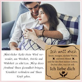 Couple Gifts Christmas, Anniversary Gift for Her, Love Gift for Her, Gifts for Couples Bracelet, Gift Valentine's Day for Him, Love Gifts for Men, Women, Girlfriend, Valentine's Day, Length: