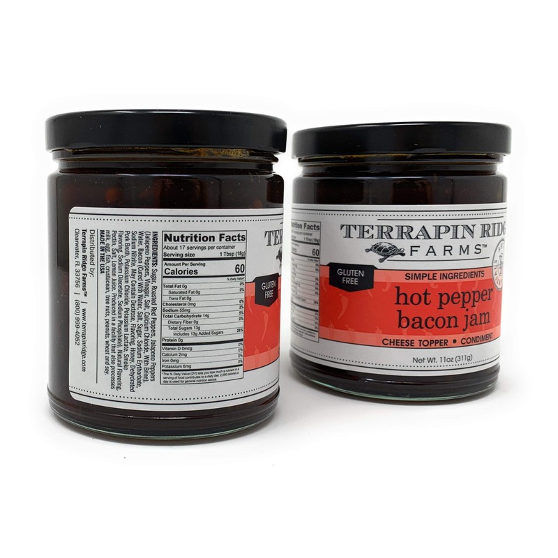 Terrapin Ridge Farms Hot Pepper Bacon Jam – Two 10.5