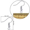 100 pares de ganchos de color rodio para arete franceses,