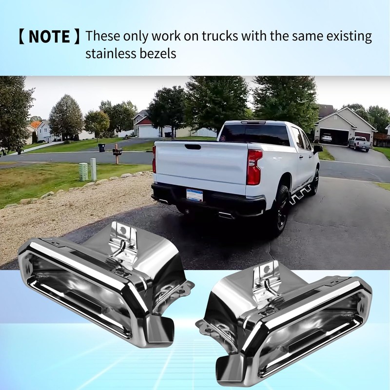 2253506 Exhaust Tips Bezels RH/LH 1 PAIR Compatible with 2019.2020.2021.2022.2023