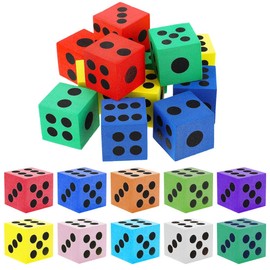 HAMKU Pack of 30 Whisper Cubes, Foam Cubes 2 x 2 x 2 cm, Nursery, Preschool, Foam Cube for Mother's Day, Birthdays and Other Holidays (10 Colours)