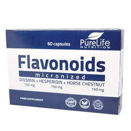 Flavonoids Micronised Diosmin 150 mg + Hesperidin 150 mg + Horse Chestnut 150 mg- GMP Certificate, Vegan, Gluten Free- Haemorrhoids, Legs Circulation, Healthy, Normal Veins and Blood Vessels Function