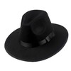 WickedFun® Adult Black Gangster Hat With Black Band, Perfect For