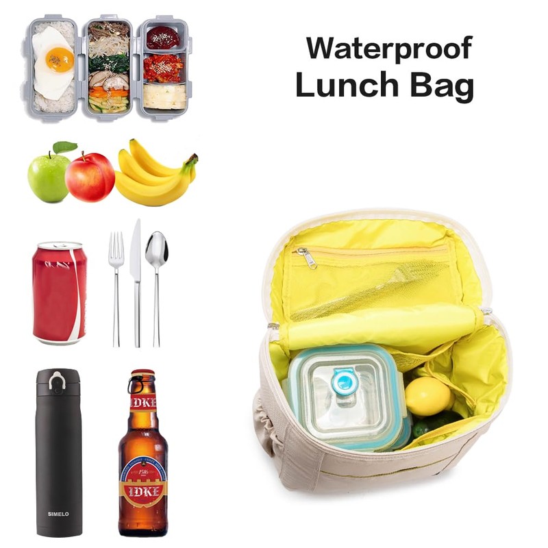 NOL Natural Organic Lifestyle Insulated Lunch Bags for Women Cooler