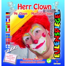 Eulenspiegel 203323 – Mr Clown Make-Up Set for Approx. 40 Masks, Make-Up Colours, Carnival, Theme Party
