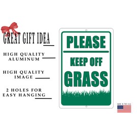 Rogue River Tactical Please Keep Off The Grass Metal Tin Sign Business Retail Store Home Large Restaurant Bar Office Hotel