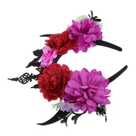 Baluue Spooky Bat Devil Horns Headpiece for Women Creative Costume Accessory for Cosplay Parties Dark Themed Events