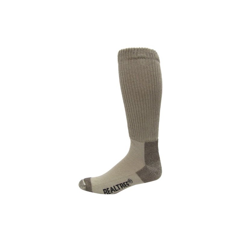 Realtree Mens Modern Crew-Socks, Khaki, Large US