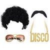 JeryWe Men's Wig 70s 80s Disco Dude Dirt Bag Wig