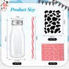 SiliFine 24 Set 7 oz Cow Themed Plastic Bottles with
