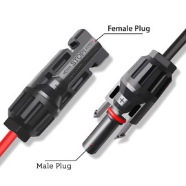 Goupchn - Conector de panel solar a CC de 5,5 mm x 2,1 mm, cable de extensión adaptador 16 AWG 4,59 pies/1,4 m con CC 8 mm, adaptador de CC 4 mm x 1,7 mm para estación de energía portátil, generadores
