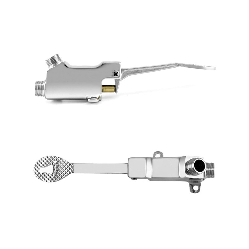 QWORK® Floor Mounted Copper Pedal Valve, Foot Operated Water Valve,