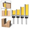 YUENTOEN 4PCS Pattern Flush Trim Router Bit Set, 1/4 Inch