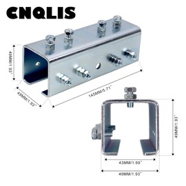 CNQLIS 2 PCS Strut Channel Connector Extend Bracket, U Shaped Splice Fittings 3mm Thick, Connector Joiner Extend Mounting Bracket Connection for 1-5/8" Strut Channell