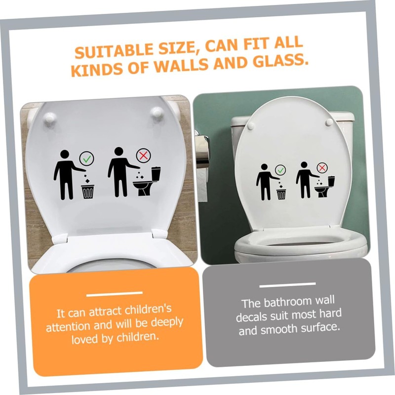 Zerodeko Adhesivos De Pared De Alerta Para Inodoro 2 Unids