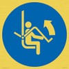 Mandatory: Open safety bar of chairlift Sign - 300x300mm -
