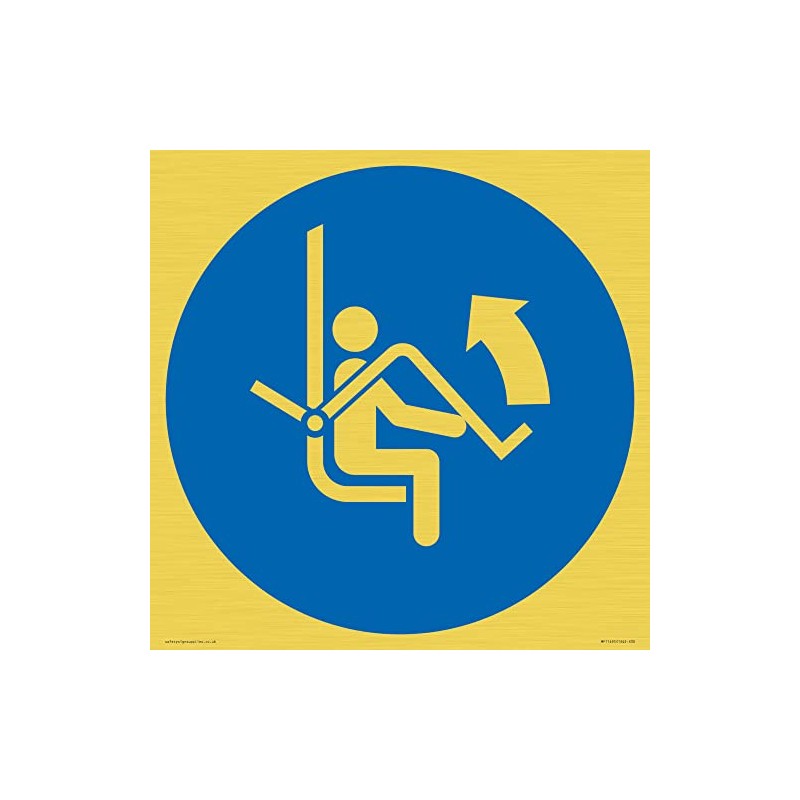 Mandatory: Open safety bar of chairlift Sign - 300x300mm -