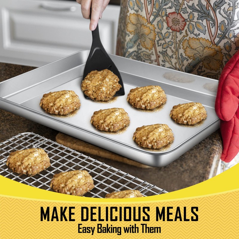 12.5 Inch Baking Sheet Pan with Cooling Rack Set, Joyfair
