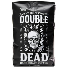 Raven’s Brew Coffee - Double Dead™ - Dark Roast, Naturally High Caffeine (Whole Bean, 2 lb)