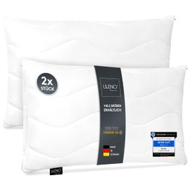 LILENO HOME Pillows as Cushion Filling, Bed or Decorative Sofa Cushions with Zip to Adjust, Washable up to 95 °C, 40 x 70 cm, Set of 2