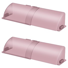 CH24globall Upgrade Clear Adjustable Air Vent Deflector for Vents, Magnetic Heat and Air Deflecot with Strong Magnet, Easy Adjust Between 10" to 14", Vent Cover for Floor, Ceiling (Pink-2Pack)
