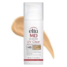 EltaMD EltaMD UV Clear Tinted Sunscreen for Face, SPF 46 with Zinc Oxide, Oil-Free, Dermatologist Recommended, For Acne-Prone Sensitive Skin, 1.7 oz