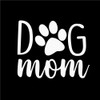 AS Dog Mom Paw Print Vinyl Decal Sticker White Car,
