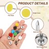 sourcing map 30Pcs Push Pins, 11mmx13mm Round Flat Head Decorative