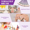 9 Pieces Facial Brushes Fan Mask Brushes, Soft Facial Applicator