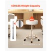 Happybuy Rolling Stool with Wheels, 450 LBS Capacity Round Stool