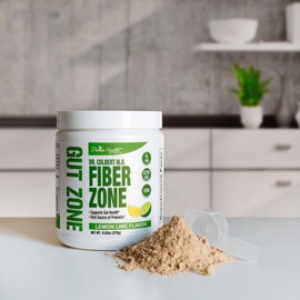 Divine Health Dr. Colbert, MD Fiber Zone Powder | Lemon-Lime Flavor Prebiotics | 6g Psyllium Husk & Inulin Fiber | Recommended in Healthy Gut Zone Book | 9.52 oz | 30 Servings
