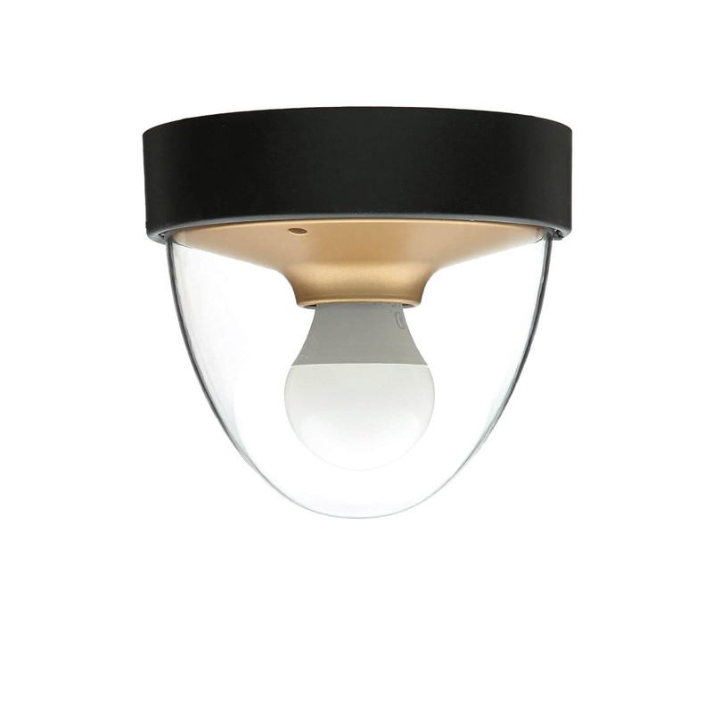 Licht-Erlebnisse Ceiling Light Plastic in Black Gold IP44 Bathroom Living