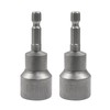 Cjueiom 2pcs 1/4" Quick-Change Hexagon Socket, 17mm Metric Nut Drivers