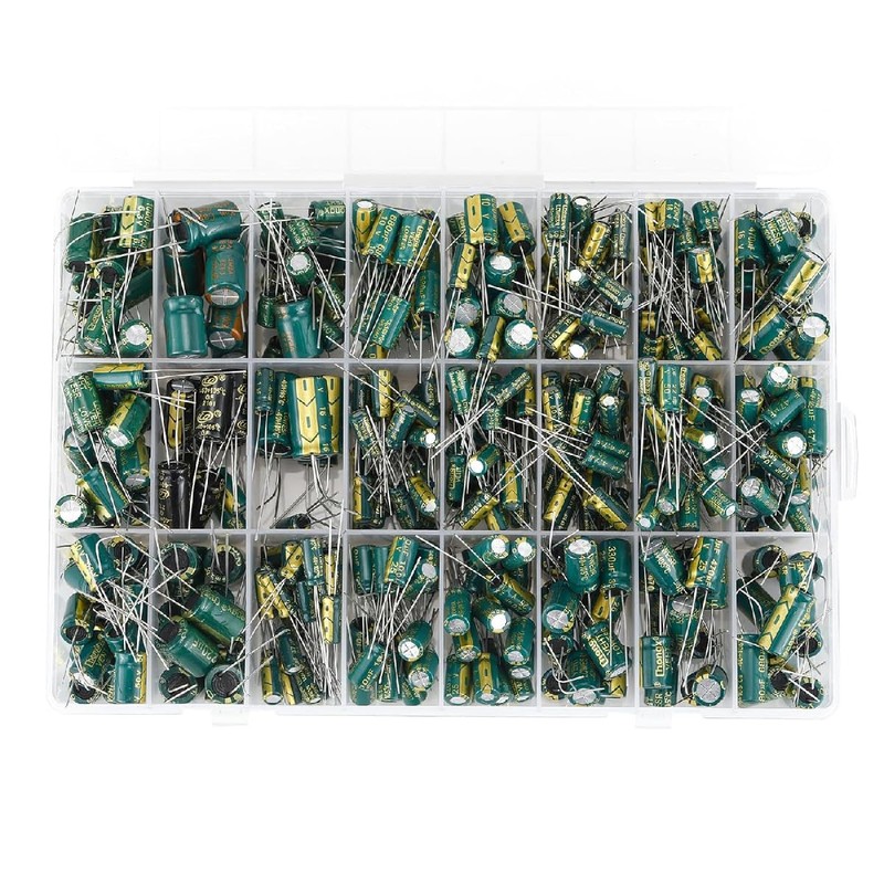PENGLIN 460 Pcs Electrolytic Capacitors Set Aluminum Electrolytic Capacitors 6.3