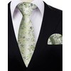 Alizeal Mens Floral Patterned Tie with Pocket Square Stylish Unique