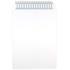 JAM PAPER 9 1/2 x 12 1/2 Open End Catalog Commercial Envelopes with Peel and Seal Closure - White - 50/Pack